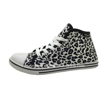 Zapatos de lona de leopardo de moda para dama (3546-L)